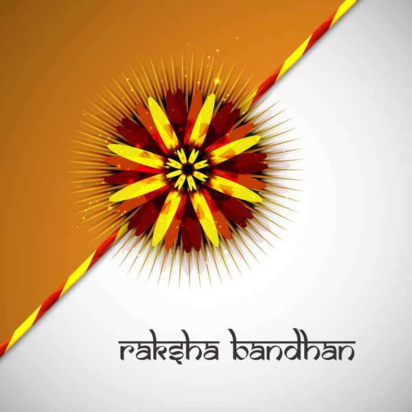 rakshabandhan 美しいカラフルなカード インドのヒンズー教の祭りをデザインします。