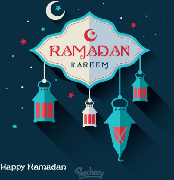 cartolina d'auguri di Ramadan festa