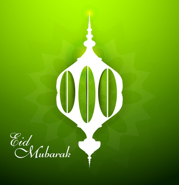 Ramadán kareem diseño del vector de onda colorido verde brillante hermosa Mezquita