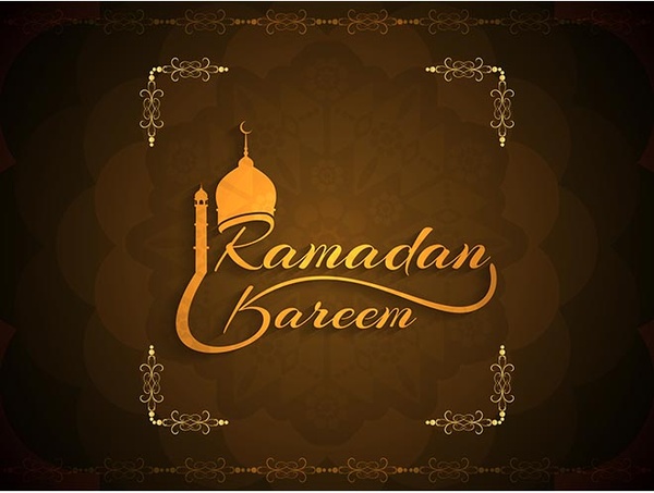 Ramadhan kareem kreatif logo vintage template