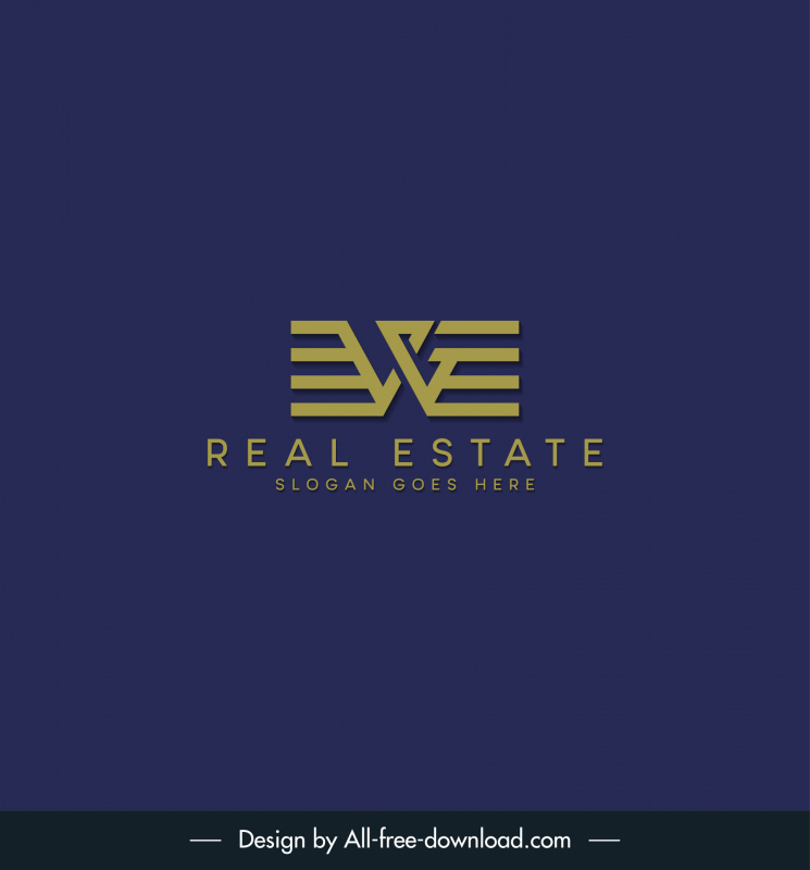  Immobilien-Logo-Typ symmetrisches Textstilisierungsdesign