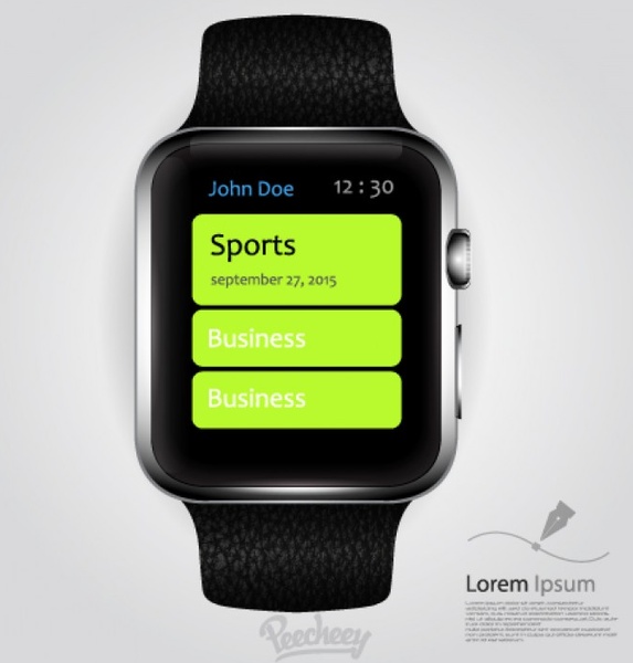 現実的な Apple Watch mockupdesign