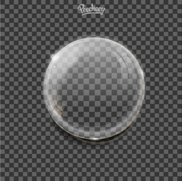 реалистичные пузырь с отражения и тени на прозрачном фоне