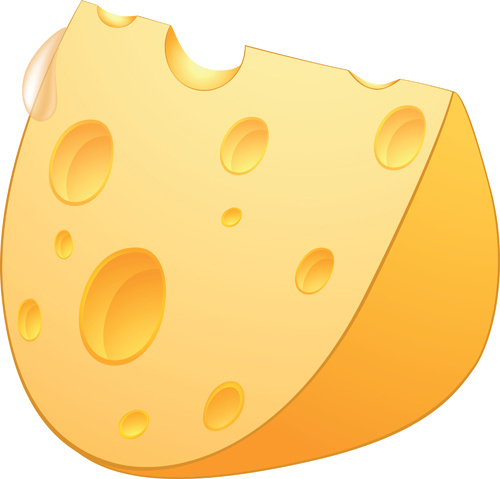 現実的なチーズ デザイン要素ベクトルを設定