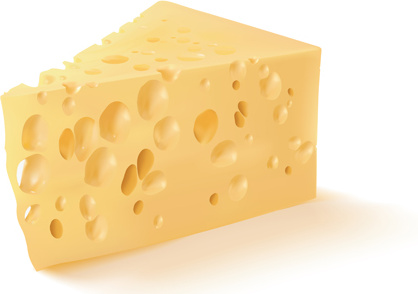 gerçekçi peynir tasarım öğeleri vektör kümesi