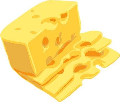 現実的なチーズ デザイン要素ベクトルを設定