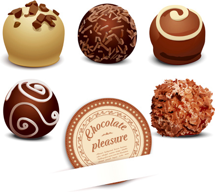 vettori di cioccolato di design realistico