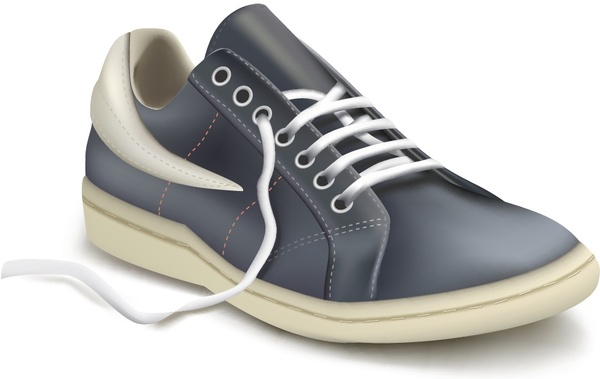 diseño del vector realista de deportivas zapatos