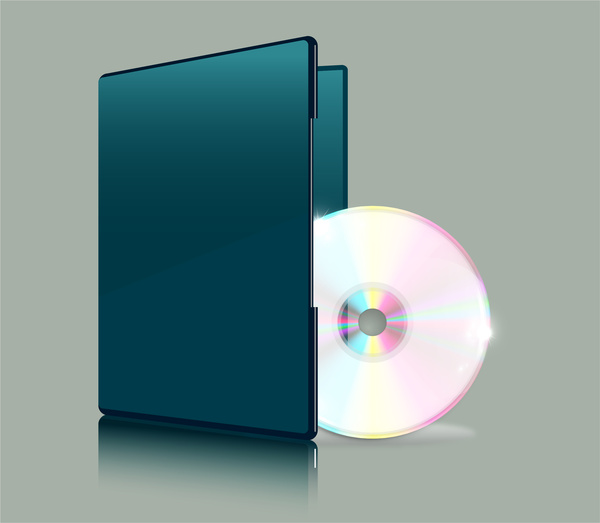 ilustrasi vektor realistis compact disc