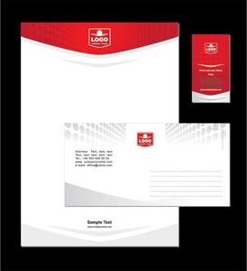 rote und graue Business Reihe von Kopf Visitenkarte freie Vektor Briefvorlage