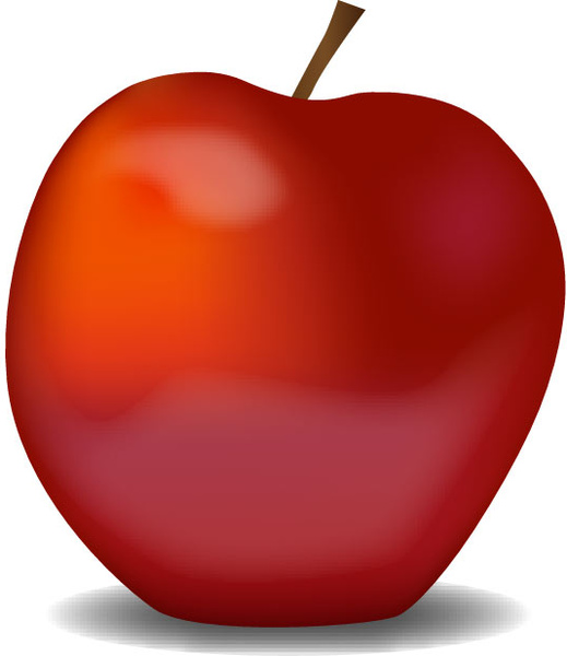 ilustração maçã vermelha