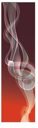 rojo hermoso vector de banner vertical de arte de humo
