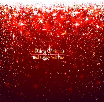 赤いクリスマス要素背景ベクトルのセット