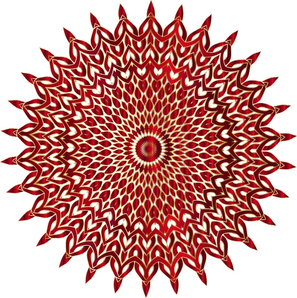Red Delusion Pattern Design With Interlock Style