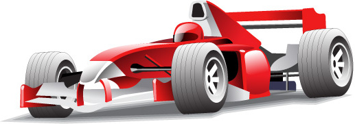 สีแดง F1 แข่งกราฟิกแบบเวกเตอร์