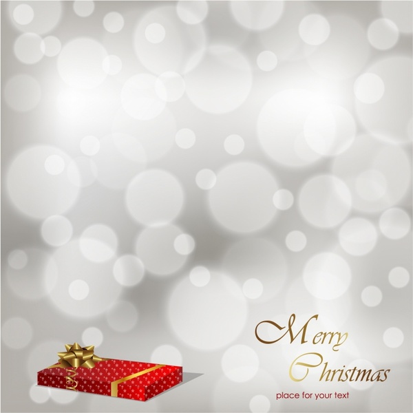 rotes Geschenk auf den grauen Hintergrund Weihnachten