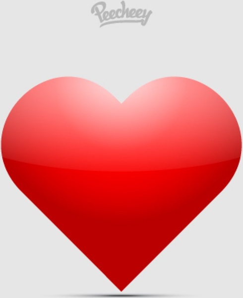 Красное сердце в любви