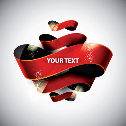 Red Ribbon Vector Background Red Ribbon Vector Background