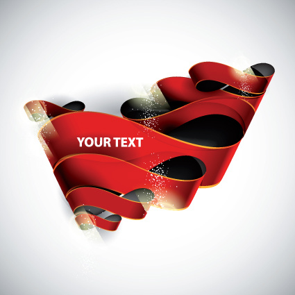 Red Ribbon Vector Background Red Ribbon Vector Background