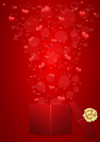Sevgililer günü tasarlamak vektör için kırmızı stili