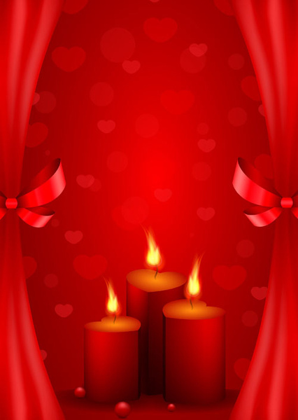 Sevgililer günü tasarlamak vektör için kırmızı stili