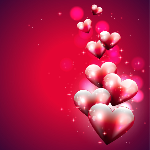 kartu valentine merah gaya desain elemen vektor