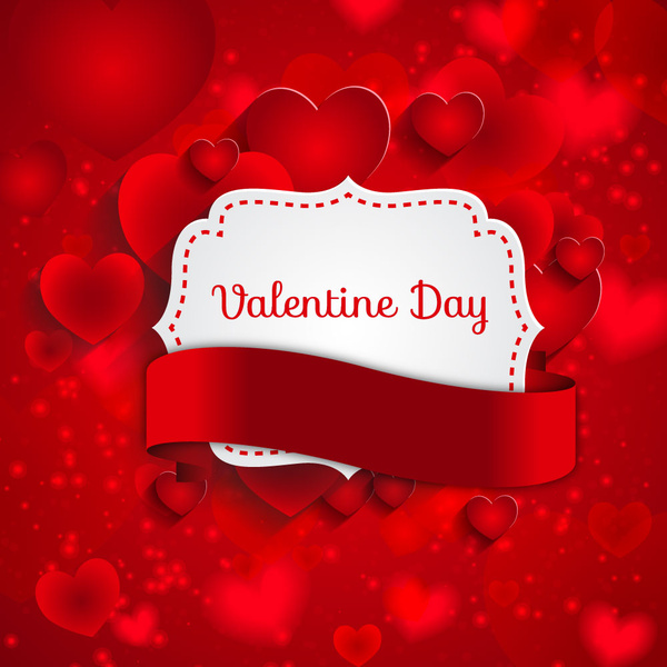 rote Valentine Tag Hintergrund mit Herz