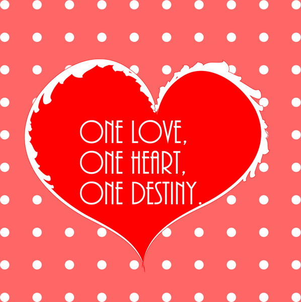 Red Valentine Heart On Dot Background Vector Image