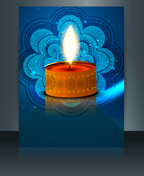 diwali Festivali için dini kart tasarımı
