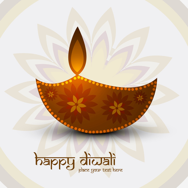 disegno di scheda religiosa per il festival di diwali con disegno colorato vettoriale