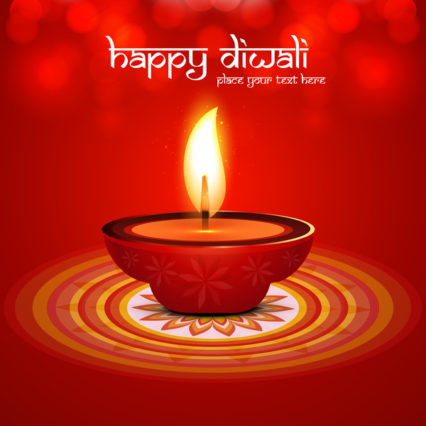 conception de cartes religieuses pour diwali festival avec un design coloré vector
