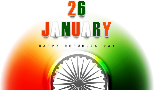 hari Republik India vektor tiga warna bendera desain seni