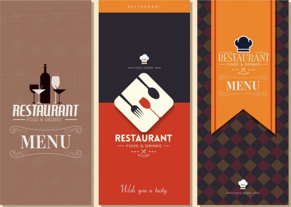 классический темный дизайн шаблоны меню ресторана