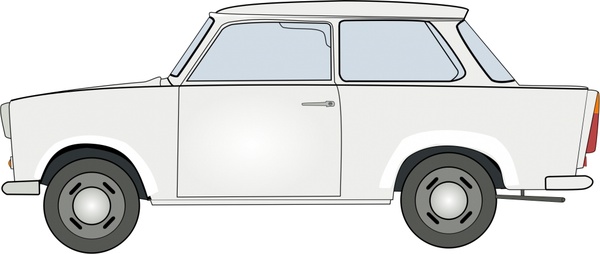 Ilustración realista de dibujo coche Retro, con colores