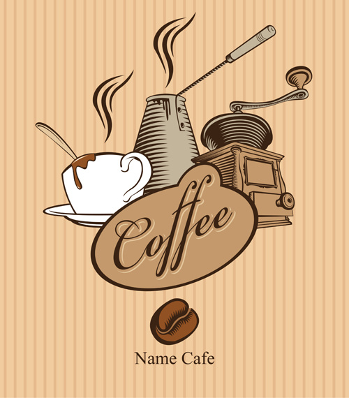 vector creativo poster de retro café