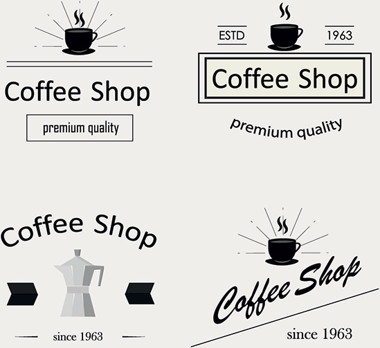 logotypes القهوة الرجعية