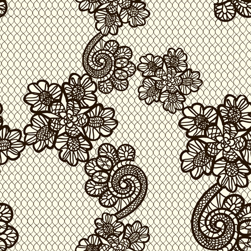 Retro Lace Ornament Pattern Seamless Vector