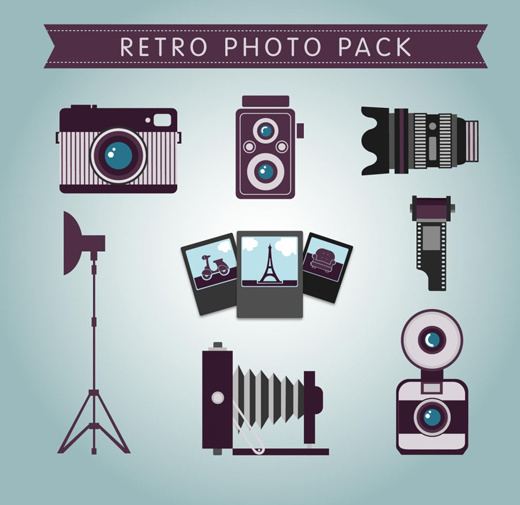 Retro-Foto Pack vector