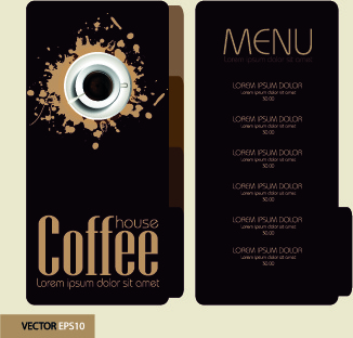 projeto de café menu estilo retro