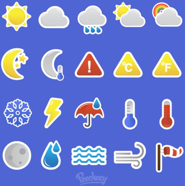 Retro-Wetter-icons