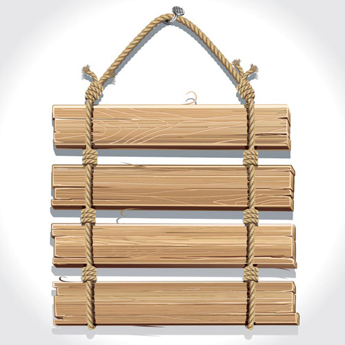 vector de diseño de señalización de tablero de madera retro