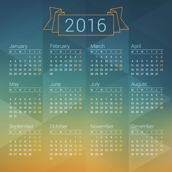 pita banner16 poligon latar belakang kalender template