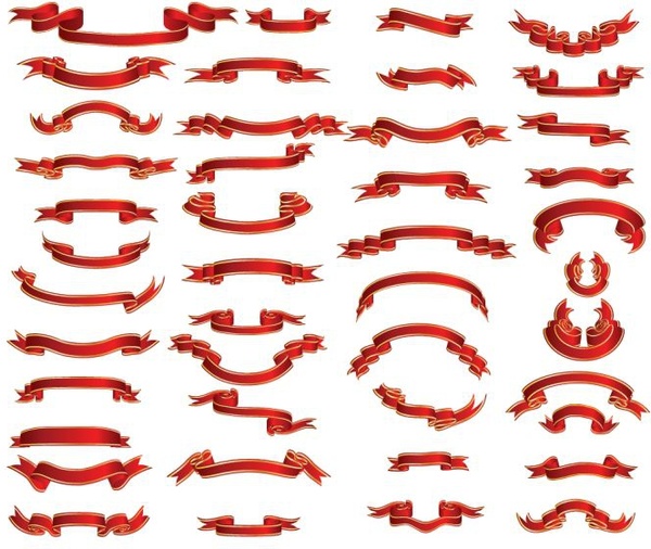 cintas de diseño 3d rojo clásico de la colección de plantillas