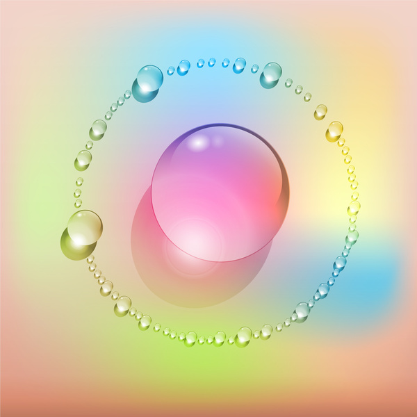 anel de fundo de esfera esfera colorida