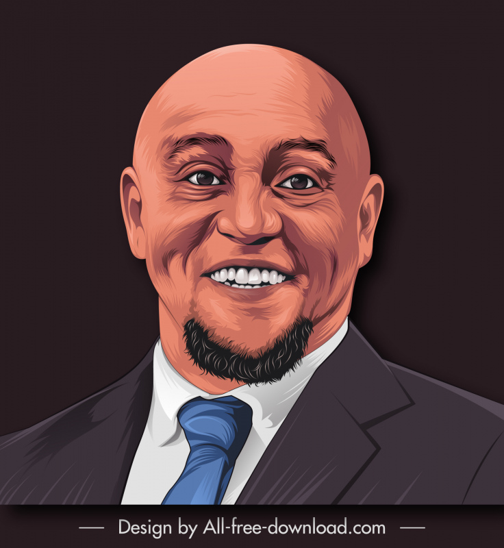 Roberto Carlos Portrait Realistic Cartoon Sketch