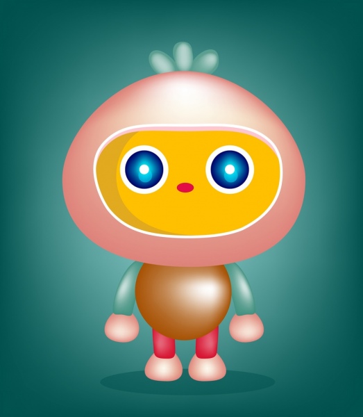 Робот фон мило мультипликационный персонаж