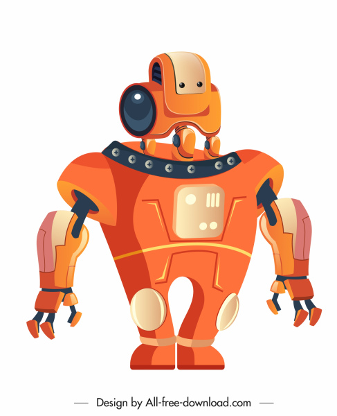 icona robot moderno disegno umanoide