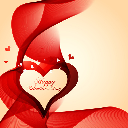 hari happy valentine romantis kartu vektor