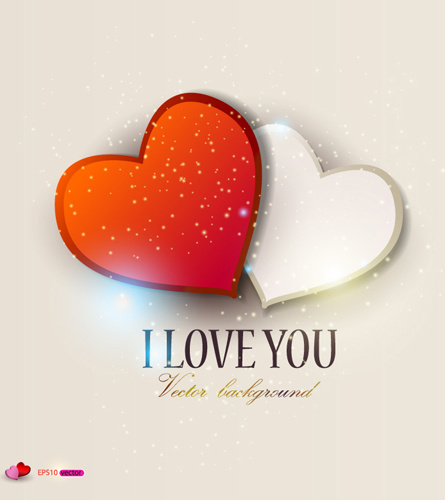 romantische happy Valentinstag Karten Vektor