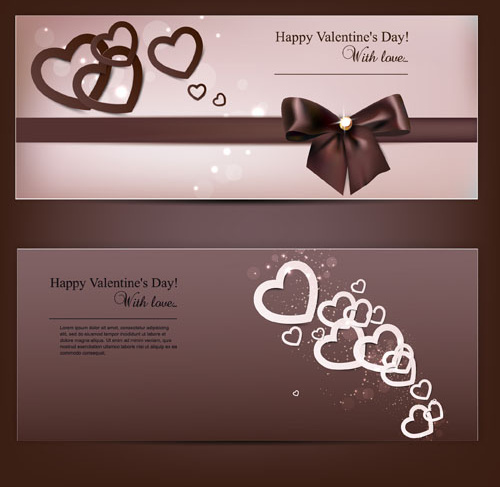 romantico San Valentino felice carte vettoriale